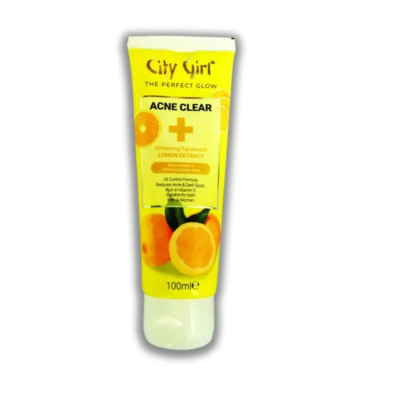 City Girl Acne Clear Lemon Whitening Face wash -100Ml