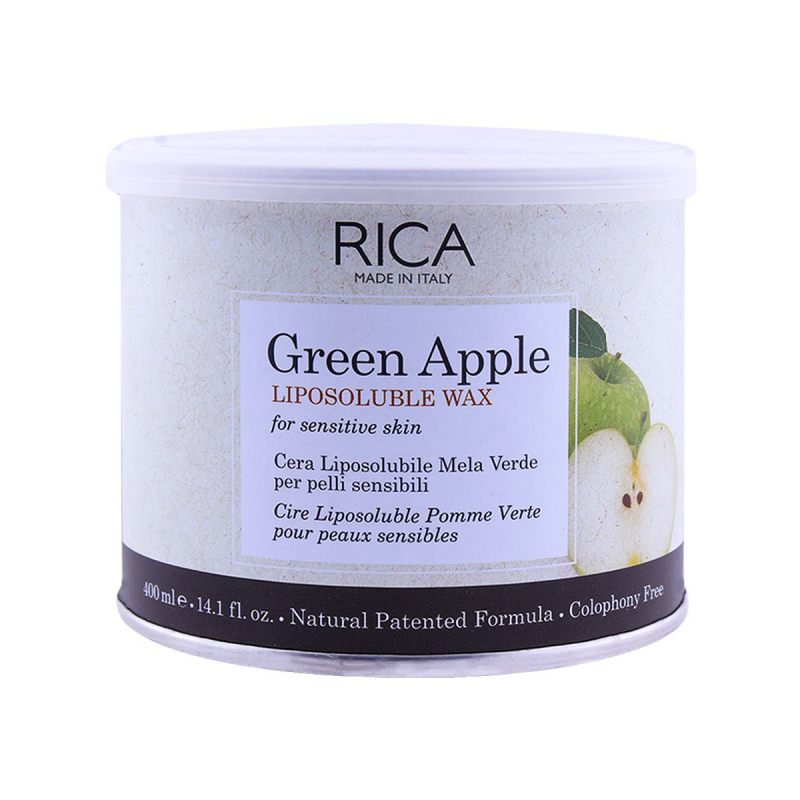 RICA Green Apple Sensitive Skin Liposoluble Wax 400ml