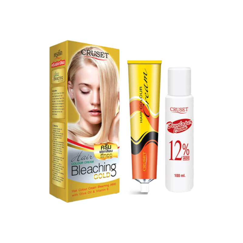 CRUSET Hair Color Bleaching Cream Powder Gold 100ml