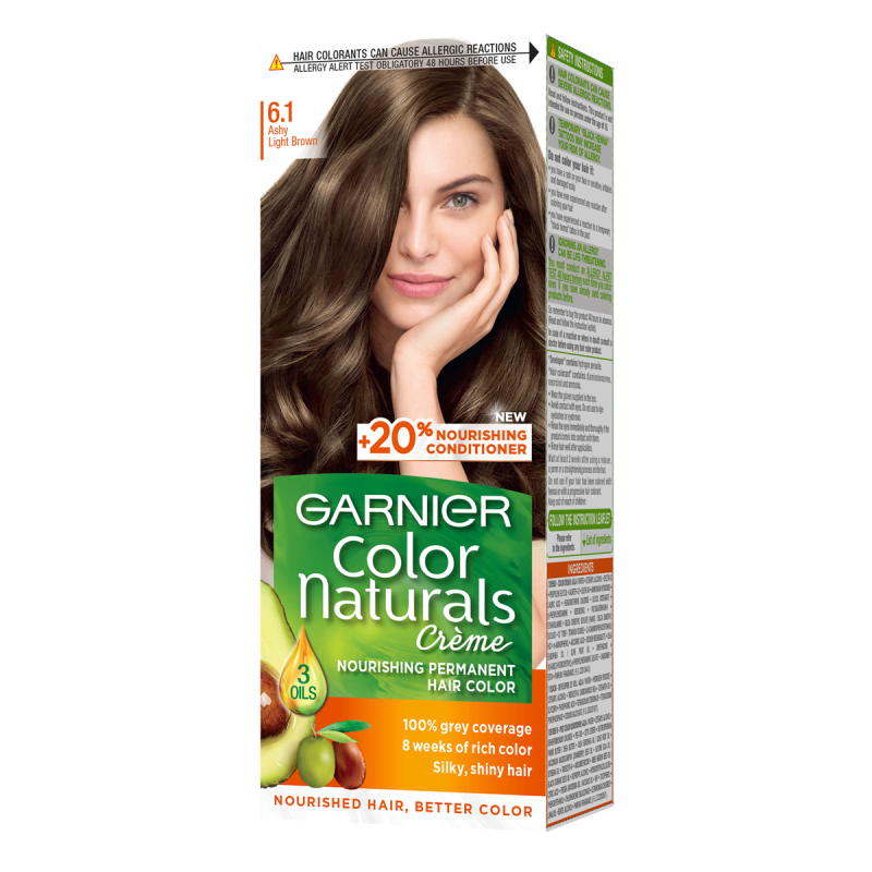 Garnier Color Naturals - 6.1 Ashy Light Brown Hair Color