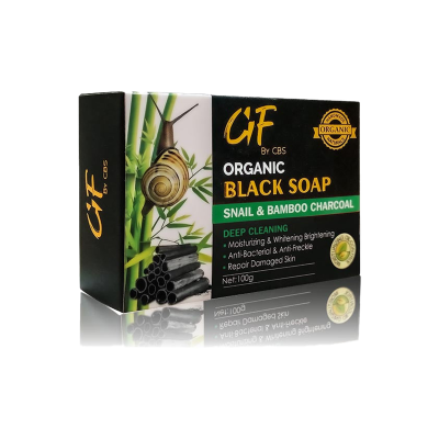 Glamorous Face Organic Black Soap Snail & Bamboo Charcoal