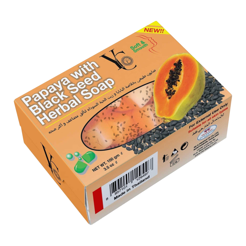 YC Papaya with Black Seed Herbal Soap - 100 g