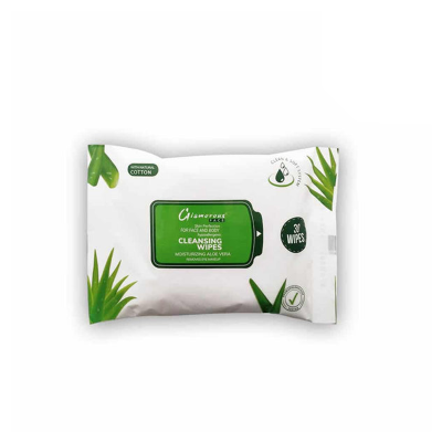 Glamorous Face Charcoal Face And Body Cleansing Wipes, GF1042, 30-Pack