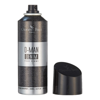 D-Man Denim Deodorant Spray by Giovanni Bacci for Men, 200 ml