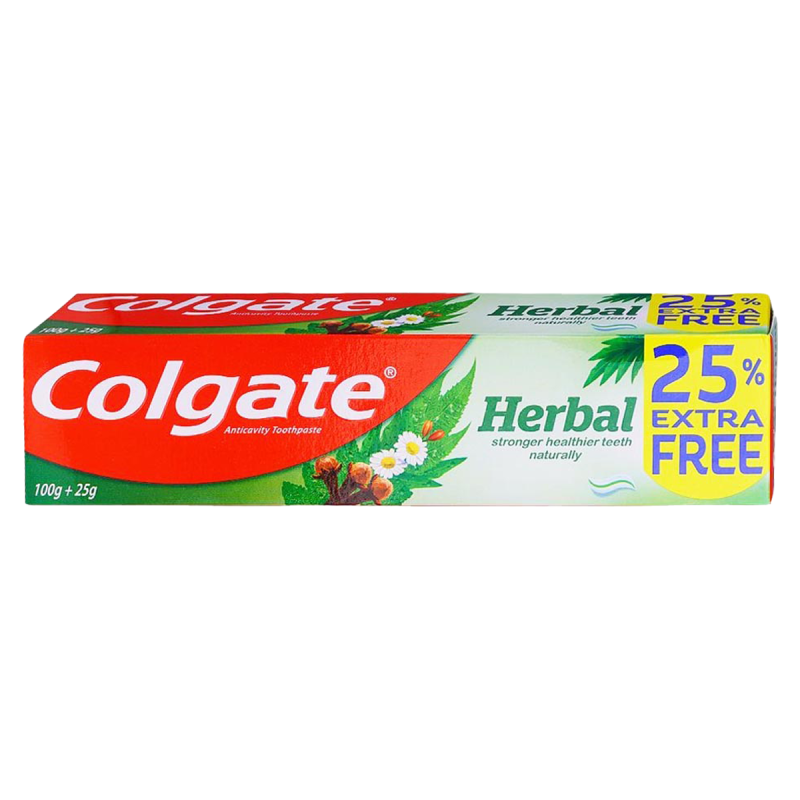 Colgate Herbal Anticavity Toothpaste, 100+25g Extra