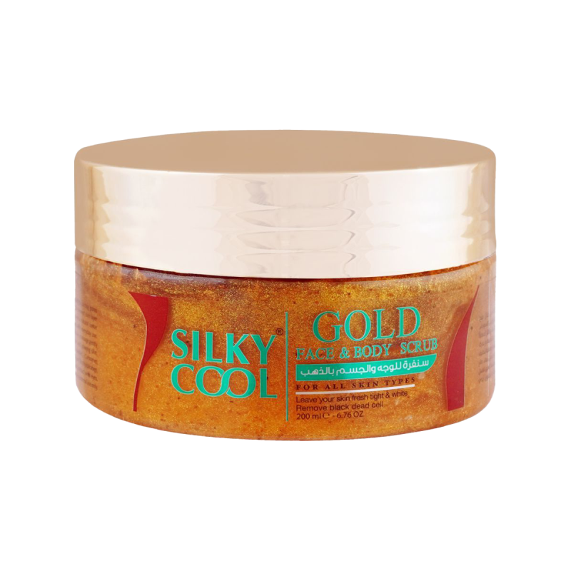 Silky Cool Gold Face & Body Scrub, For All Skin Types, 200ml