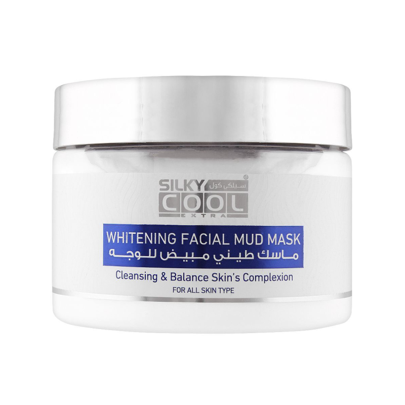 Silky Cool Extra Whitening Facial Mud Mask, All Skin Types, 350ml