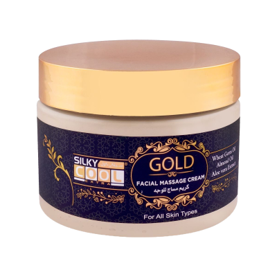 Silky Cool Gold Facial Massage Cream, All Skin Types, 350ml